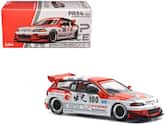Pandem Civic EG6 V1.5 RHD #100 "Idemitsu Motion Infinite" White and Red with Graphics 1/64 Model Car by Pop Race