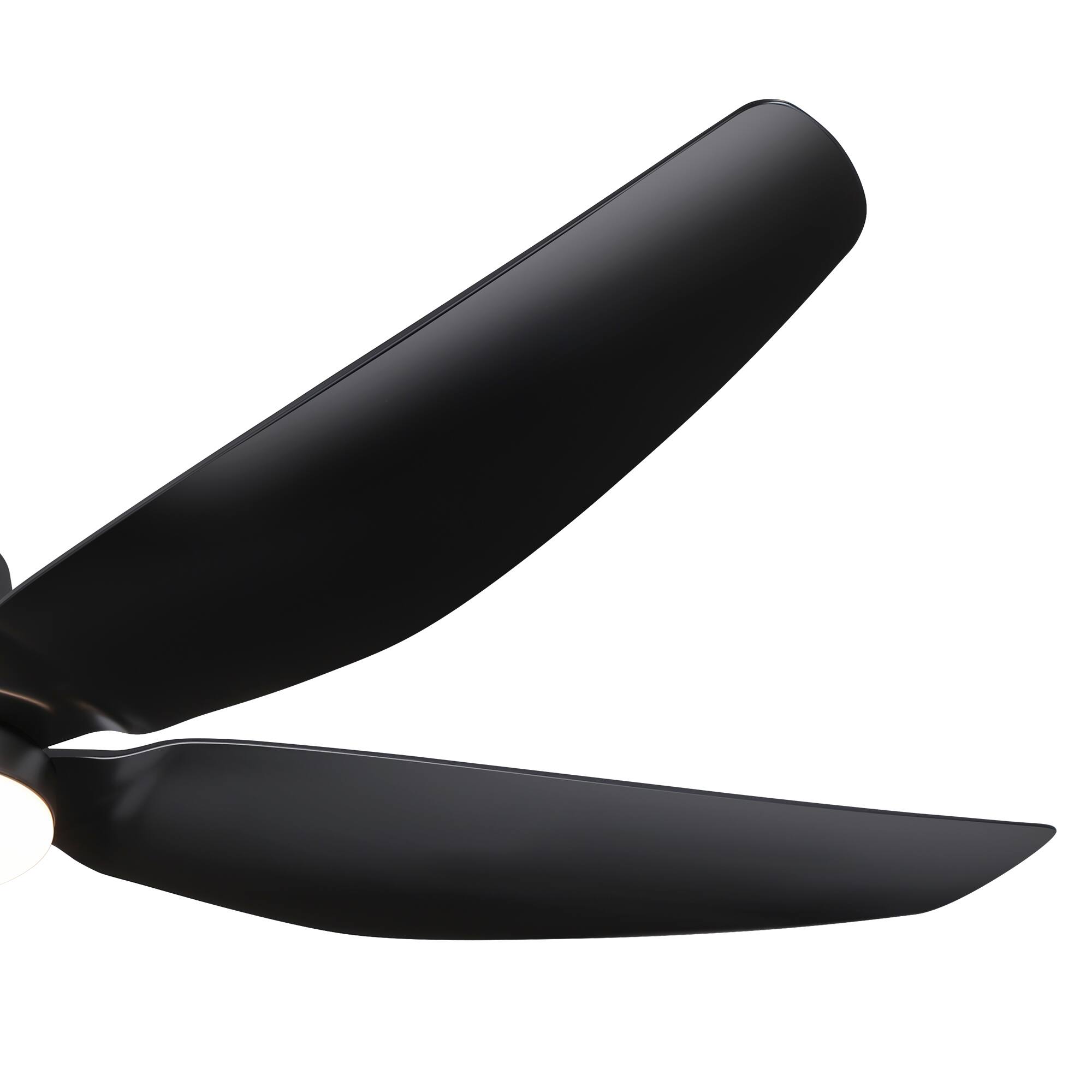 Alt View 10. Breezary - 52-Inch Outdoor Waterproof Ceiling Fan with LED Light, ABS Blades, Remote, DC Motor, Includes 6&10-Inch Downrods - matte black.