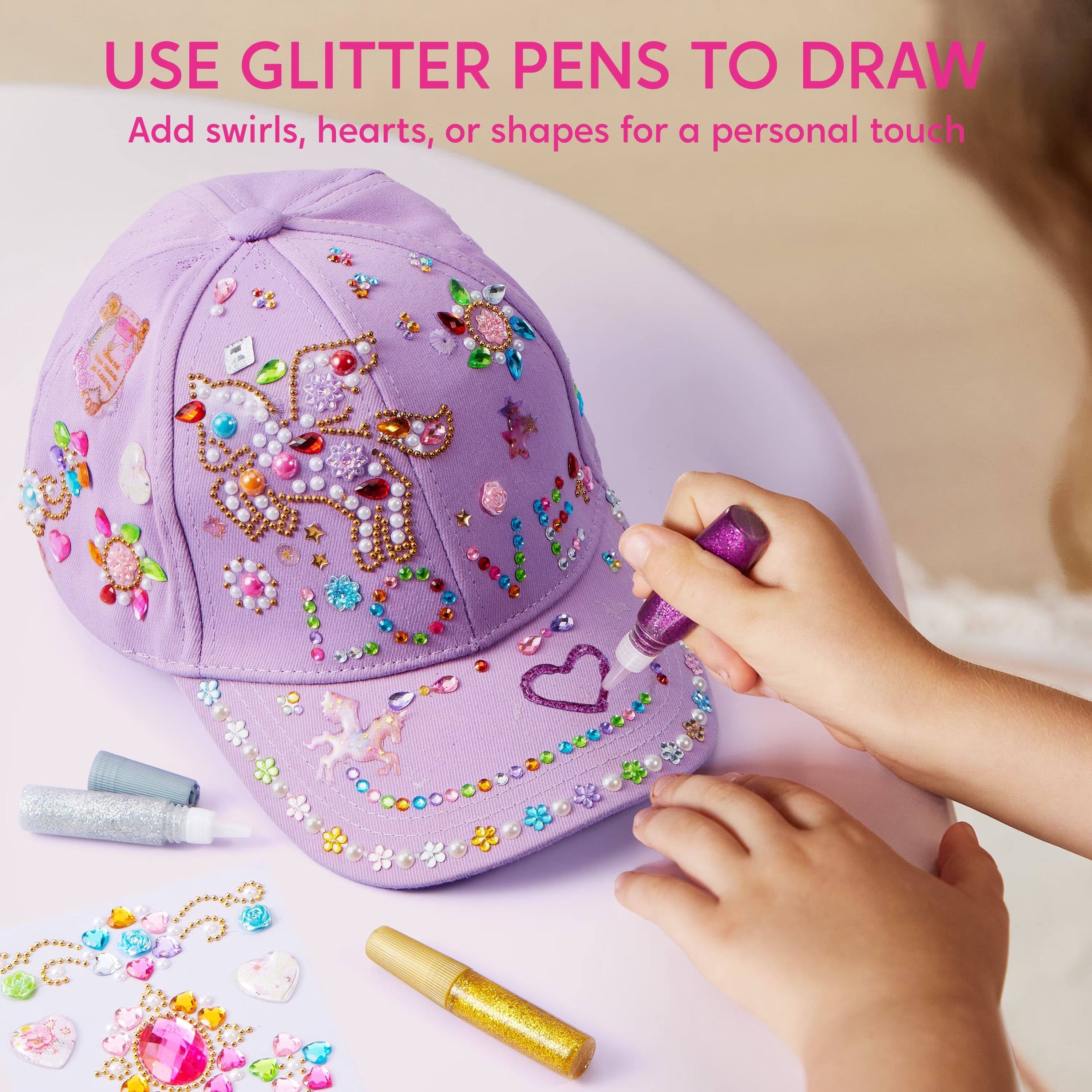 USE GLITTER PENS TO DRAW  
Add swirls, hearts, or shapes for a personal touch