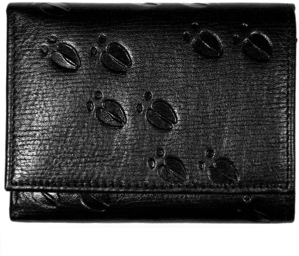 Rico Industries - Deer Hunting Deer Tracks Wildlife Embossed Black Leather Trifold Wallet with Gift Tin - Multi