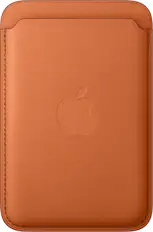Front. Apple - iPhone FineWoven Wallet with MagSafe - Fox Orange.