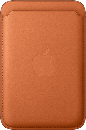 Front. Apple - iPhone FineWoven Wallet with MagSafe - Fox Orange.