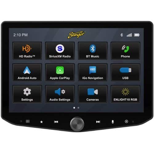 Stinger - 10.1” Android Auto/Apple CarPlay Bluetooth Digital Media Receiver - Black