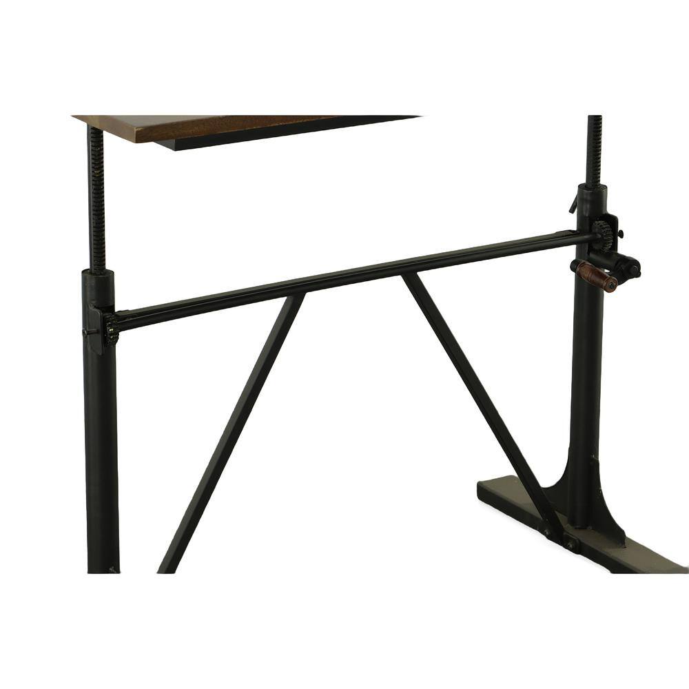 Carolina Chair & Table Brio Sit or Standing Adjustable Desk Elm Top ...