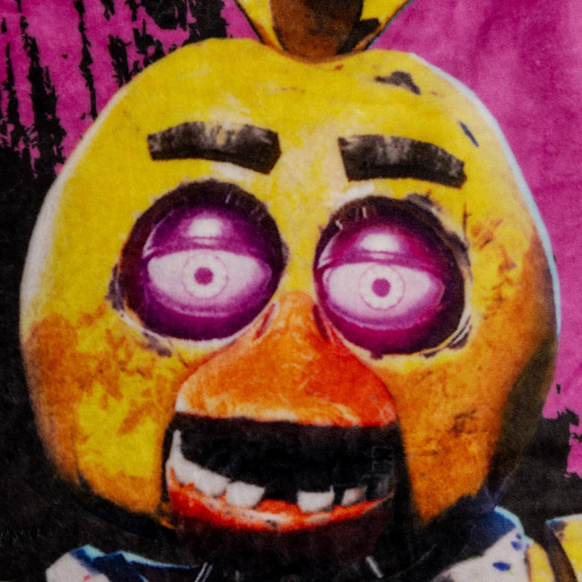 Alt View 1. Silver Buffalo - Five Nights At Freddy's Characters Raschel Throw Blanket | 45 x 60 Inches - Multi-Color.