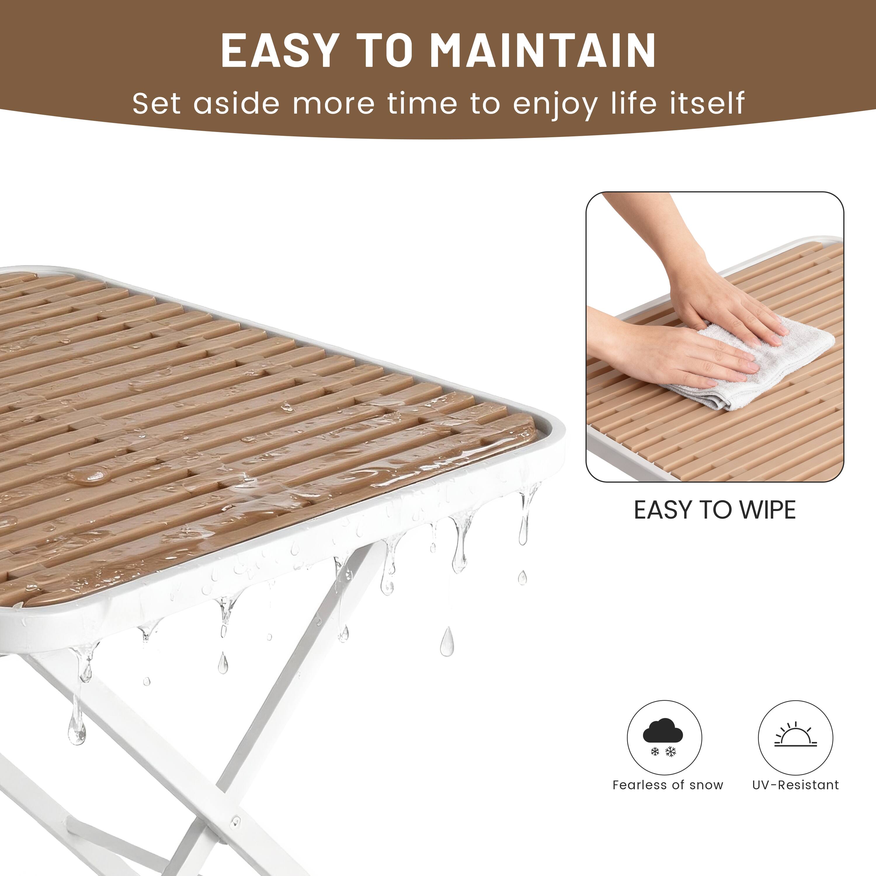 EASY TO MAINTAIN  
Set aside more time to enjoy life itself  

EASY TO WIPE  

Fearless of snow  
UV-Resistant