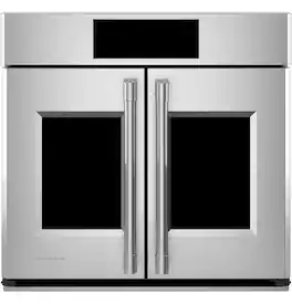 Monogram - Statement 30" Smart Built-In Single Electric Convection Wall Oven with No-Preheat Air Fry and Digital Recipe Box - Stainless Steel