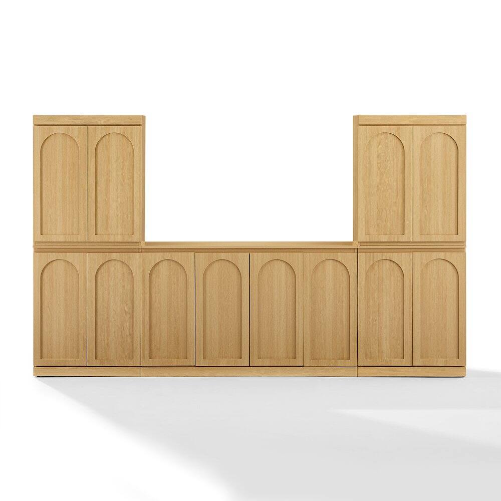 Alt View 1. Crosley Furniture - Marco 3-Piece Entertainment Center - Sideboard & 2 Pantries - Brown.