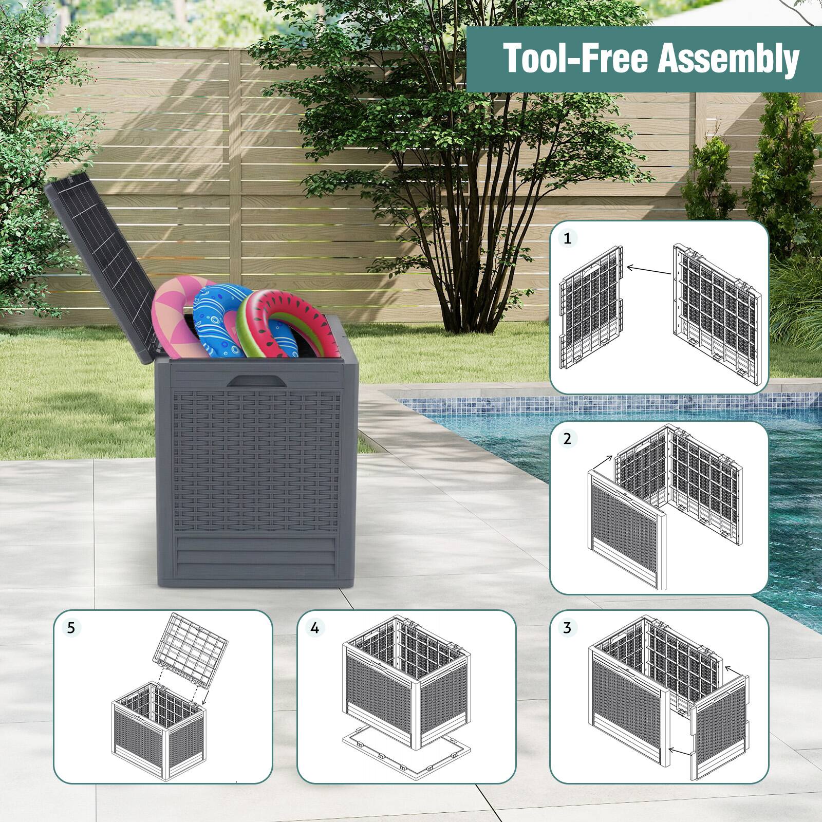 Tool-Free Assembly

1. 2. 5. 4. 3.
