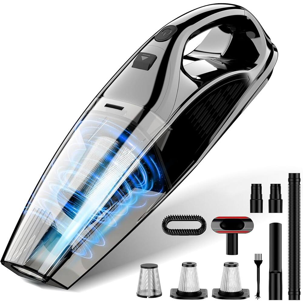Front. ACJPR - Handheld Cordless Rechargeable Vacuum, 7500Pa Powerful Suction, 670ML Dust Cup, Lightweight Mini Cleaner for Car, Home,.