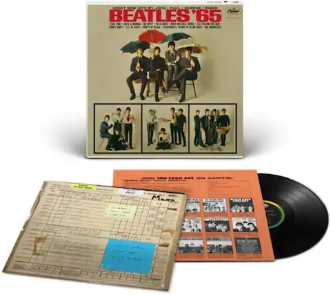 GREAT NEW HITS BY JOHN PAUL GEORGE RINGO
BEATLES '65
JOIN THE TEEN SET ON CAPITOL
GREAT NEW HITS BY JOHN PAUL GEORGE RINGO
BEATLES '65
JOIN THE TEEN SET ON CAPITOL