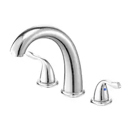 VEVOR - Roman Tub Faucet, 3 Hole Waterfall Bathtub Faucet, Gooseneck Bath Tubs Faucets Set, Deck Mount Bath Tub Faucets Set - Silver