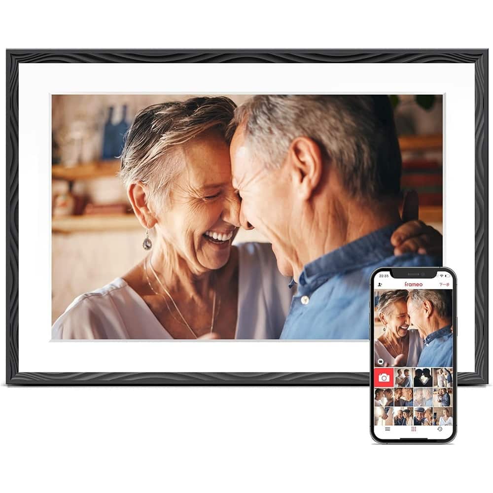 MOSZAR LLC - 10.1" Frameo WiFi Digital Photo Frame, 32GB, 1280x800 HD Touch Screen, Auto-Rotate, Wall Mountable