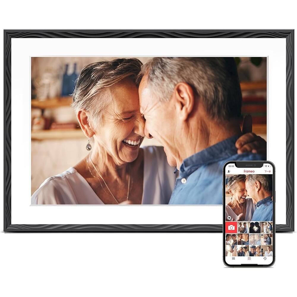 MOSZAR LLC - 10.1" Frameo WiFi Digital Photo Frame, 32GB, 1280x800 HD Touch Screen, Auto-Rotate, Wall Mountable