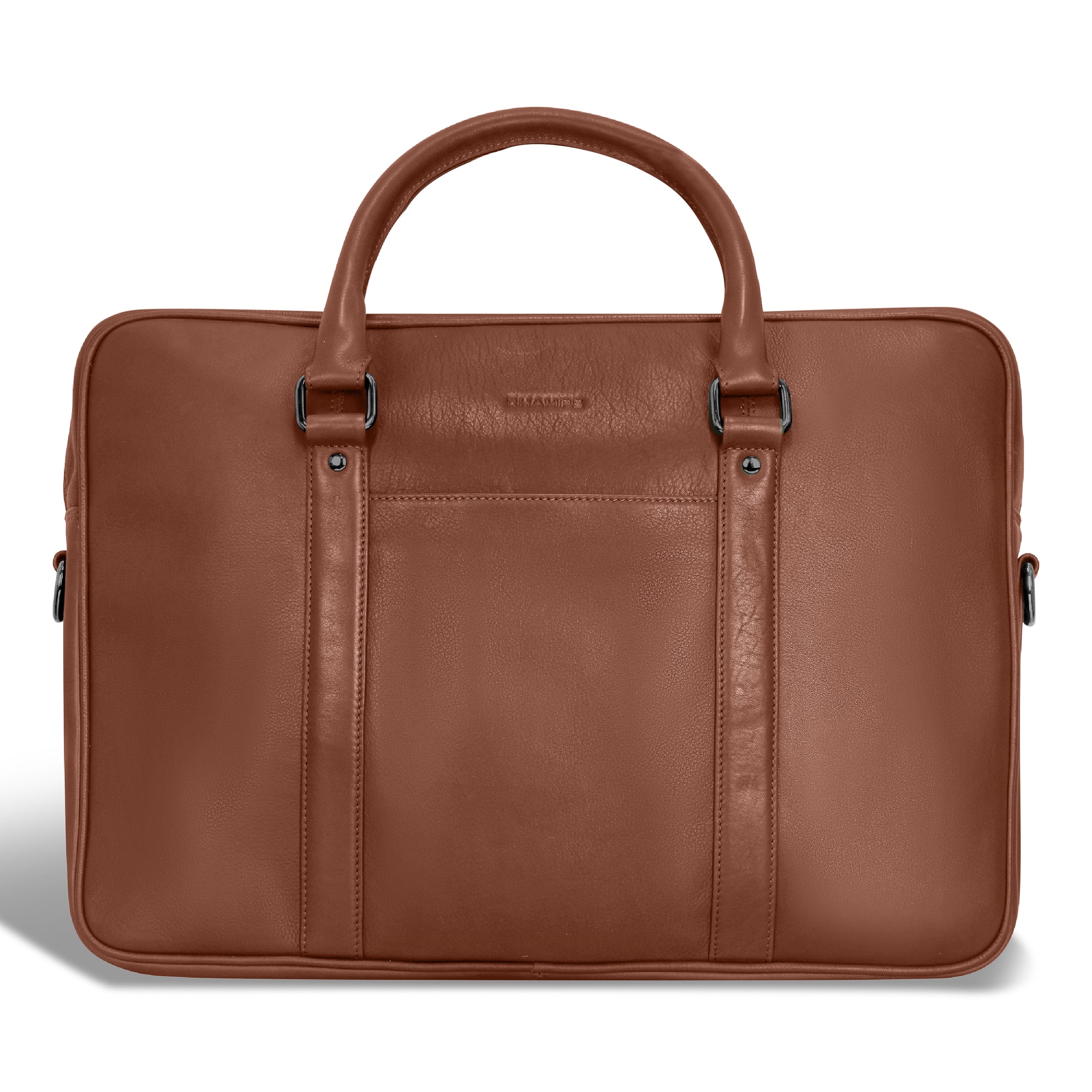 Champs - Onyx Leather Slim Briefcase - Brown