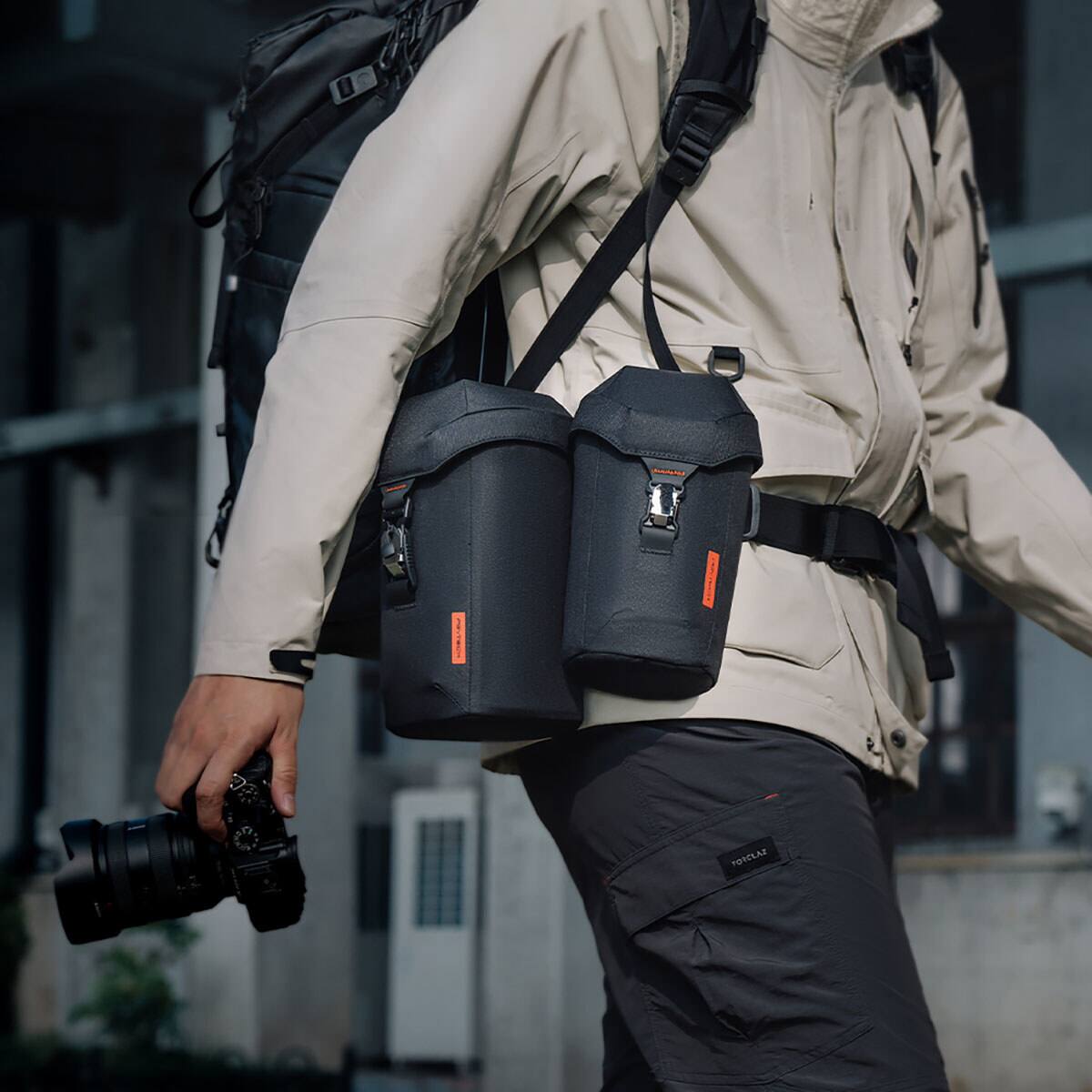 Alt View 1. PGYTECH - PGYTECH Lens Case, Black - Medium.