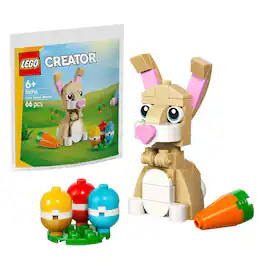 LEGO - Creator 30716 Cute Easter Bunny 66-Piece Building Set - Tan