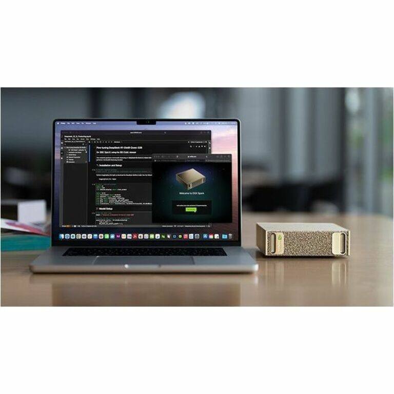 Alt View 1. NVIDIA - NVIDIA DGX Spark Desktop AI Computer - ARM Cortex X925 - 128 GB - 4 TB PCI Express NVMe 5.0 x4 SSD - Desktop - NVIDIA - Black.