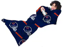 Northwest - Chicago Football Bears Youth Comfy Throw - The Blanket with Sleeves - 48x48 inches - Multi
