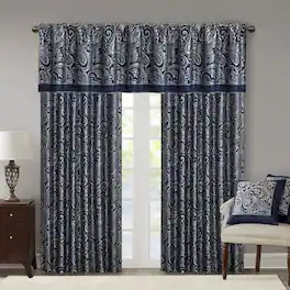 BreeBe - Jacquard Curtain Panel Pair(2 Pcs Window Panels) - Multicolor