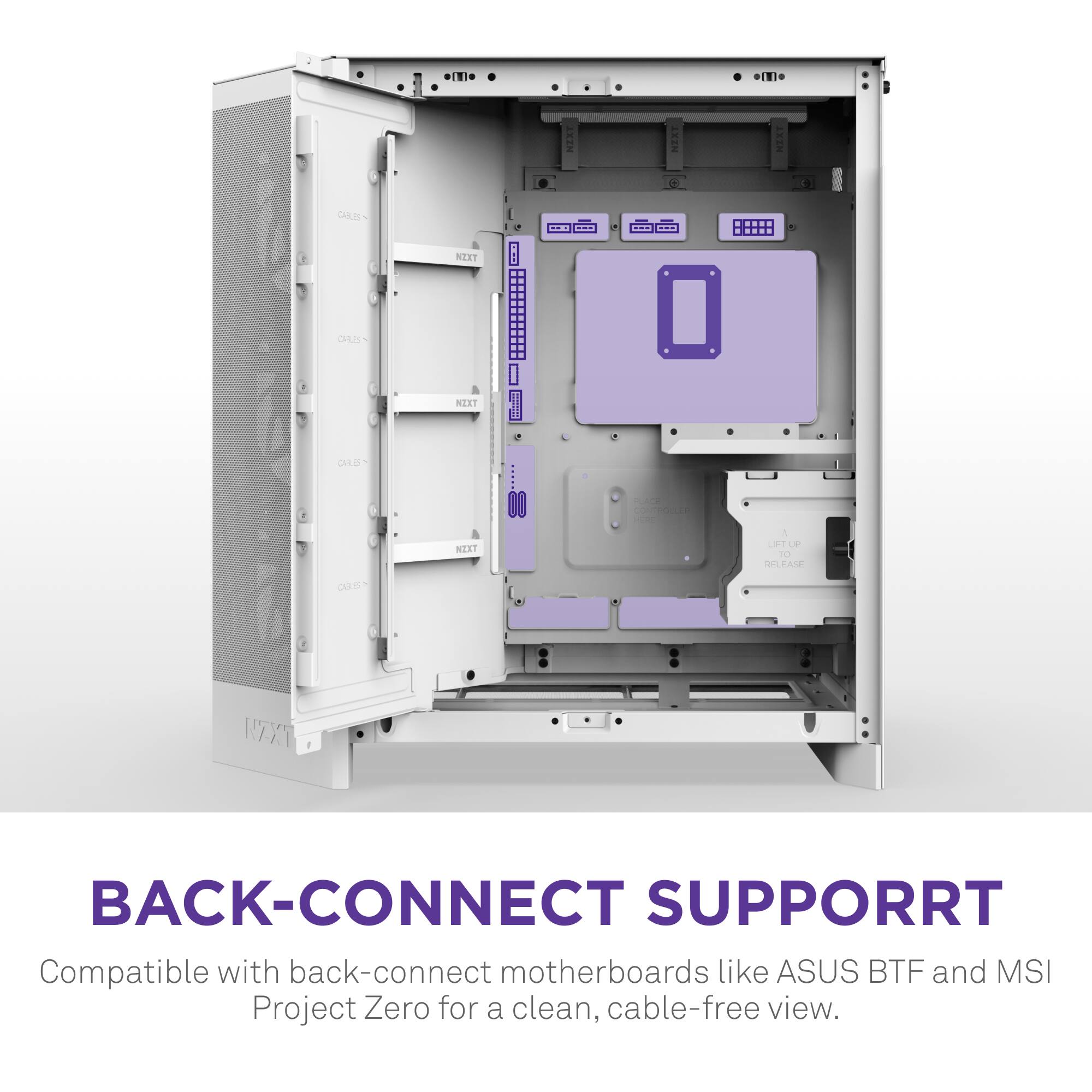 Back-Connect Support: Compatible with back-connect motherboards like ASUS BTF and MSI Project Zero for a clean, cable-free view.