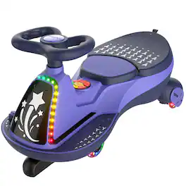 ANPABO - 12V Electric Wiggle Car for Kids, 2 Seater Ride On Toy with Bluetooth Music, Kids Ride On Car for Ages 3+ - purple