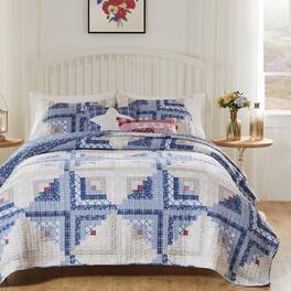 BreeBe - Cottage Cabin Quilt Set - 2 Piece Twin/XL - Calico
