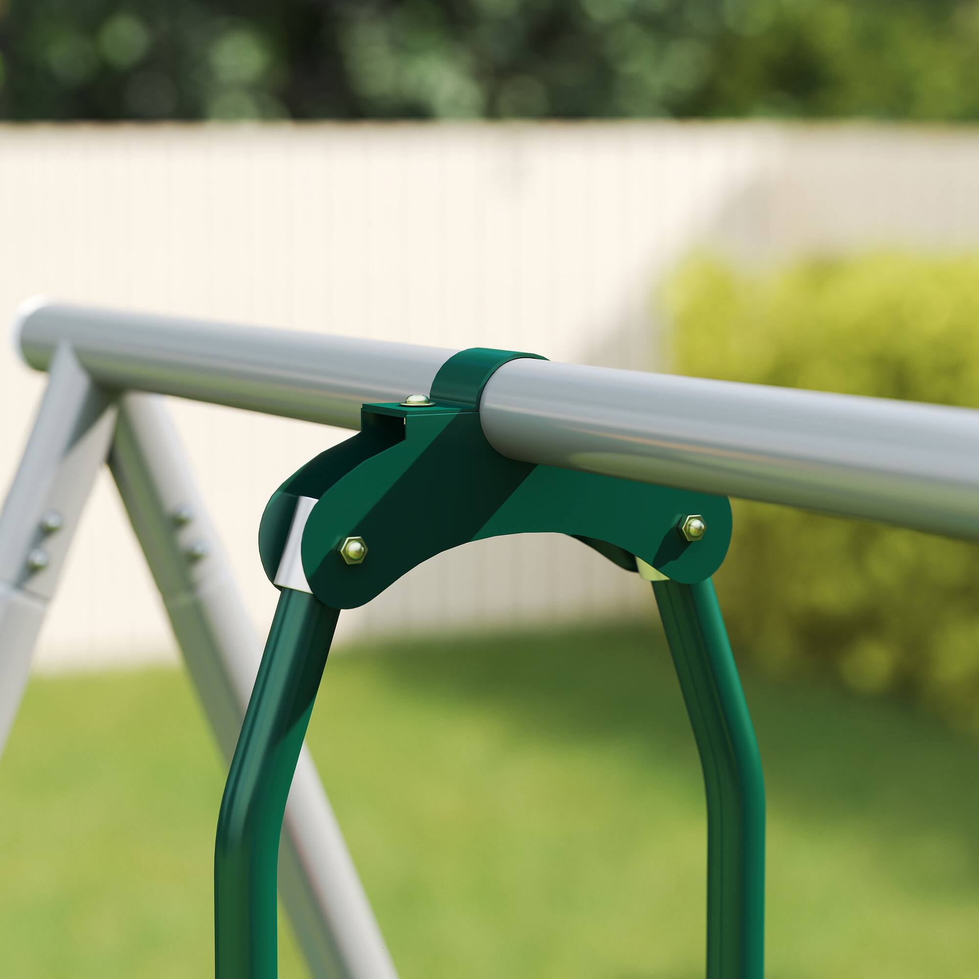 Alt View 8. Qaba - 5-in-1 Kids Swing Set with Slide, Swings and Glider for Backyard, 770lbs Capacity, for Ages 3-8 - Mixed Color.