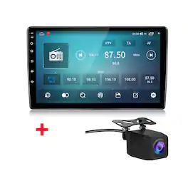 Junsun - Backup Camera 8Core 4+64GB Android15 carplay Car Stereo Radio WIFI RDS SWC BT FM DSP For Chevy Silverado 2007-2014 - Black