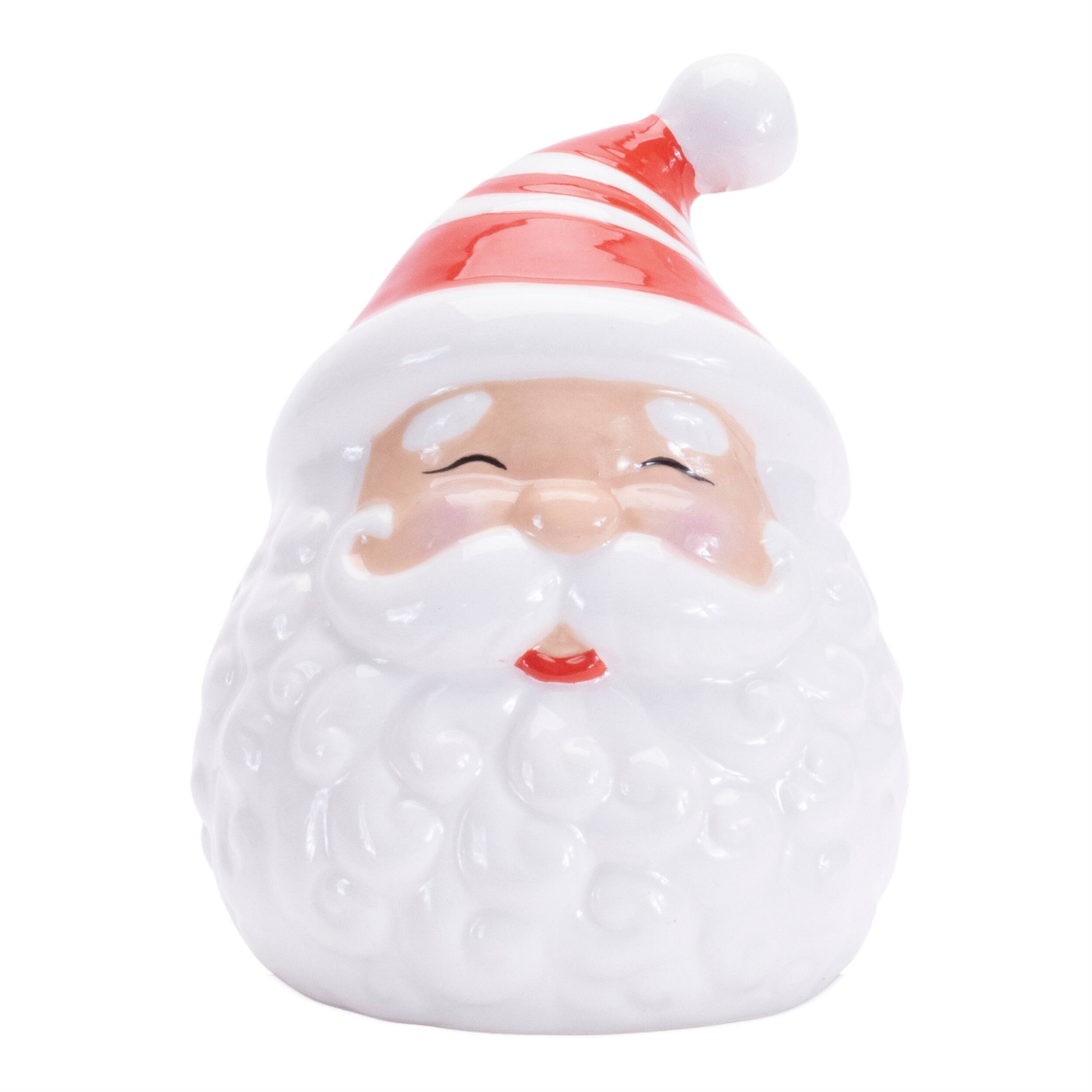 Angle. BreeBe - Traditional Santa Salt and Pepper Shaker (Set of 2) - Red, White.