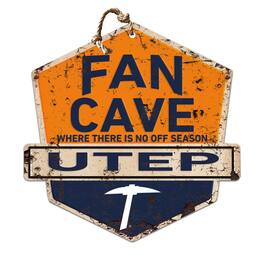 Jardine - UTEP Miners 20'' x 20'' Fan Cave Badge Sign - Orange