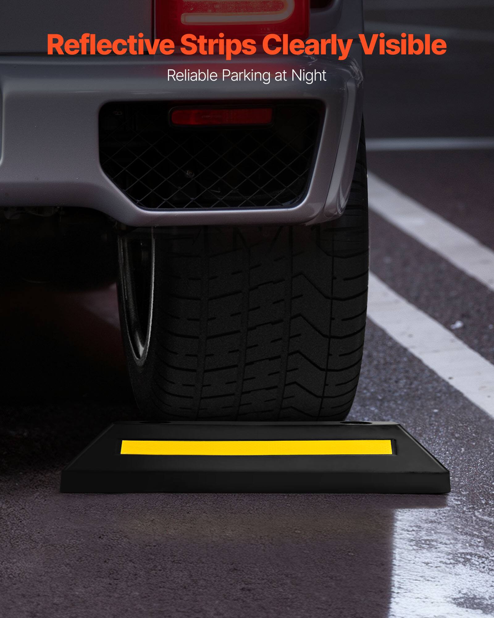 Reflective Strips Clearly Visible  
Reliable Parking at Night
