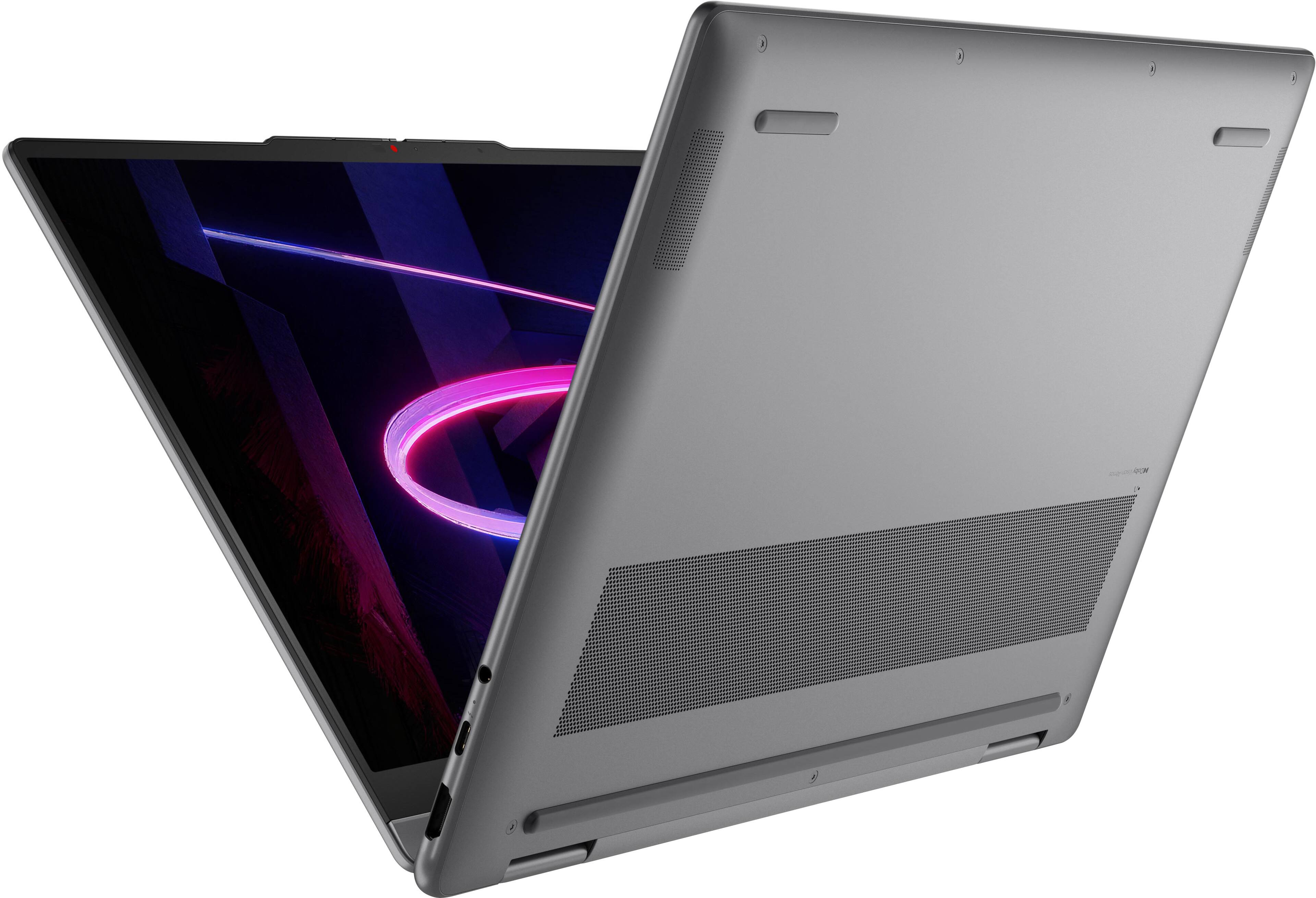 Alt View 9. Lenovo - Yoga 7i 2-in-1 - Copilot+ PC - 14" 2K OLED Touchscreen Laptop - Core Ultra 5 Processor 322 2026- 16GB Memory - 512GB SSD - Luna Grey.