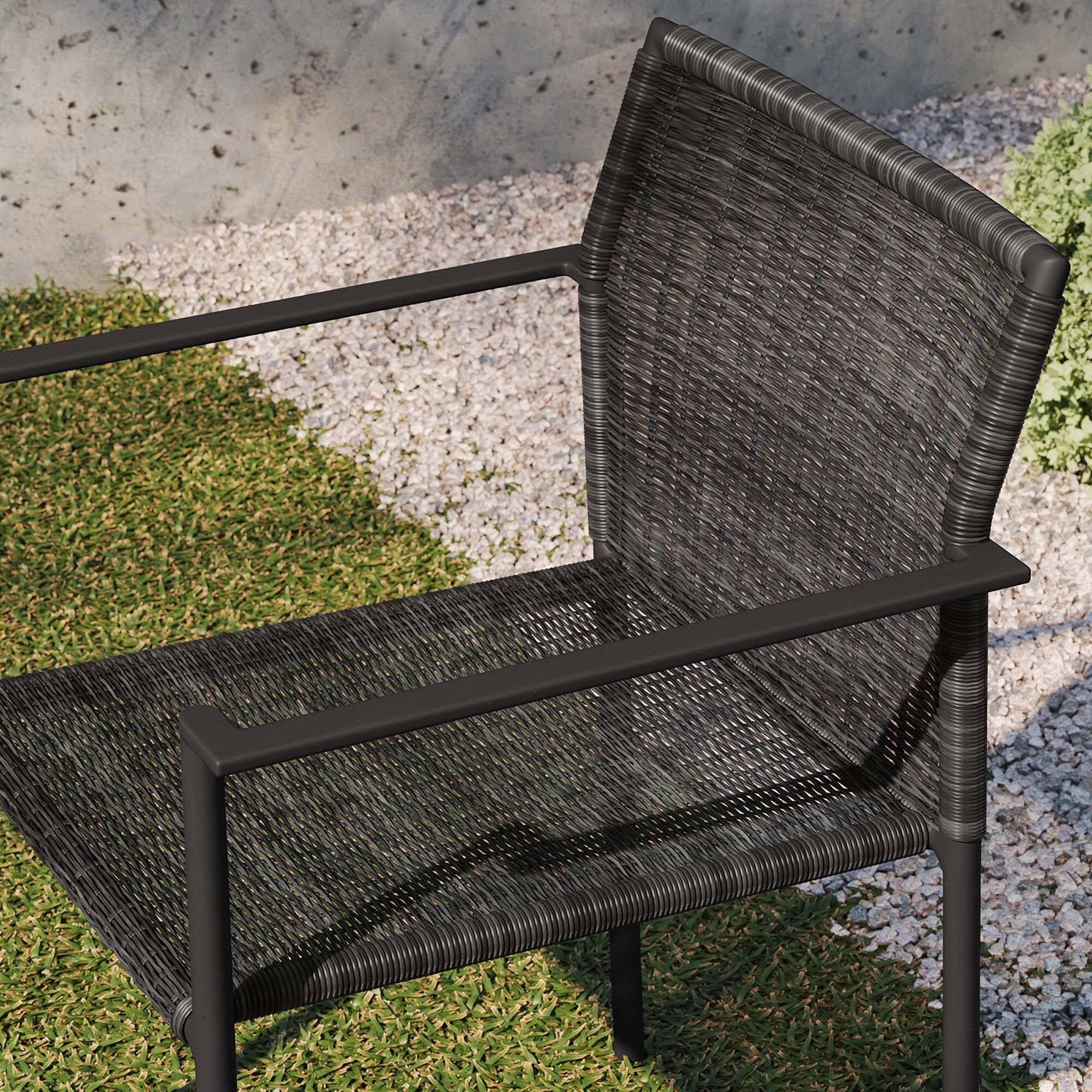 Back. Modway - Lagoon Outdoor Patio Dining Armchairs Set of 2 by Modway - Charcoal.