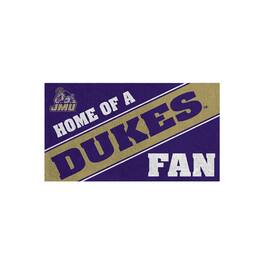 Evergreen Enterprises - James Madison Dukes 16" x 28" Home of a Fan Indoor/Outdoor Logo Turf Mat - Multicolor