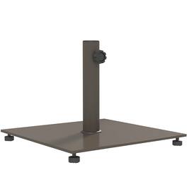 Outsunny - Square Patio Umbrella Base, 29 lbs Metal Umbrella Stand Base, Patio Umbrella Holder for 1.5"/1.9" Umbrella Poles - Brown