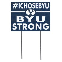 Jardine - BYU Cougars 18'' x 24'' I Chose Lawn Sign - Navy