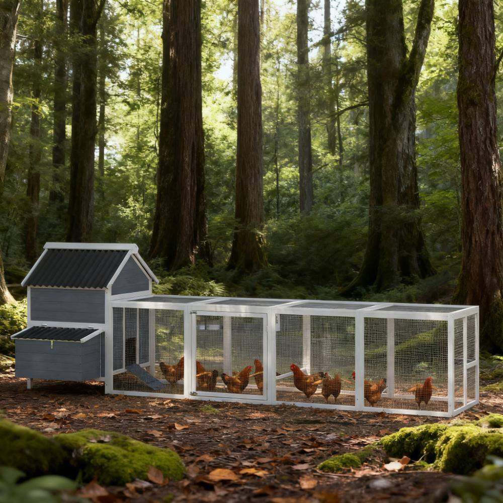 Front. TinyHomie - Extra Large Wooden Chicken Coop for 10 15 Chickens.