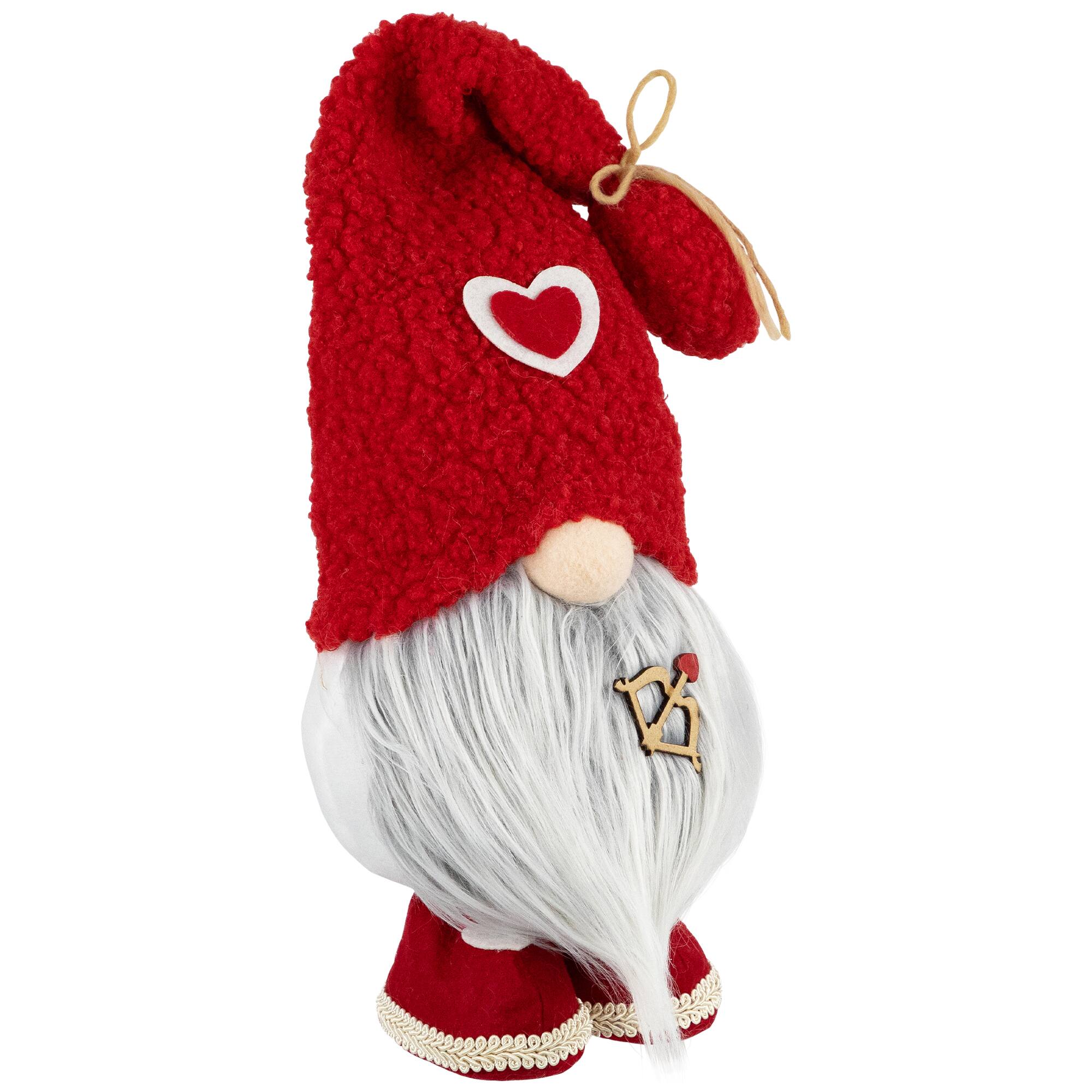 Alt View 3. Northlight - Valentine's Day Gnome Figurine with Bow and Arrow - 19.5" - Red - Red.
