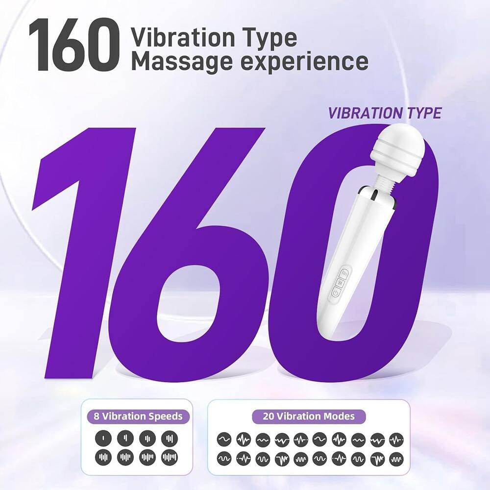 160 Vibration Type Massage experience  
VIBRATION TYPE  
8 Vibration Speeds  
20 Vibration Modes