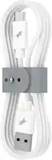 Front. Nimble - Powerknit USB-A to USB-C Cable 1M/3.3FT Fast Charging for iPhone 16/15, Samsung S24–S10, Note 20/10, Pixel, Moto & More - White.
