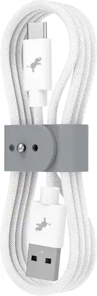 Nimble - Powerknit USB-A to USB-C Cable 1M/3.3FT Fast Charging for iPhone 16/15, Samsung S24–S10, Note 20/10, Pixel, Moto & More - White