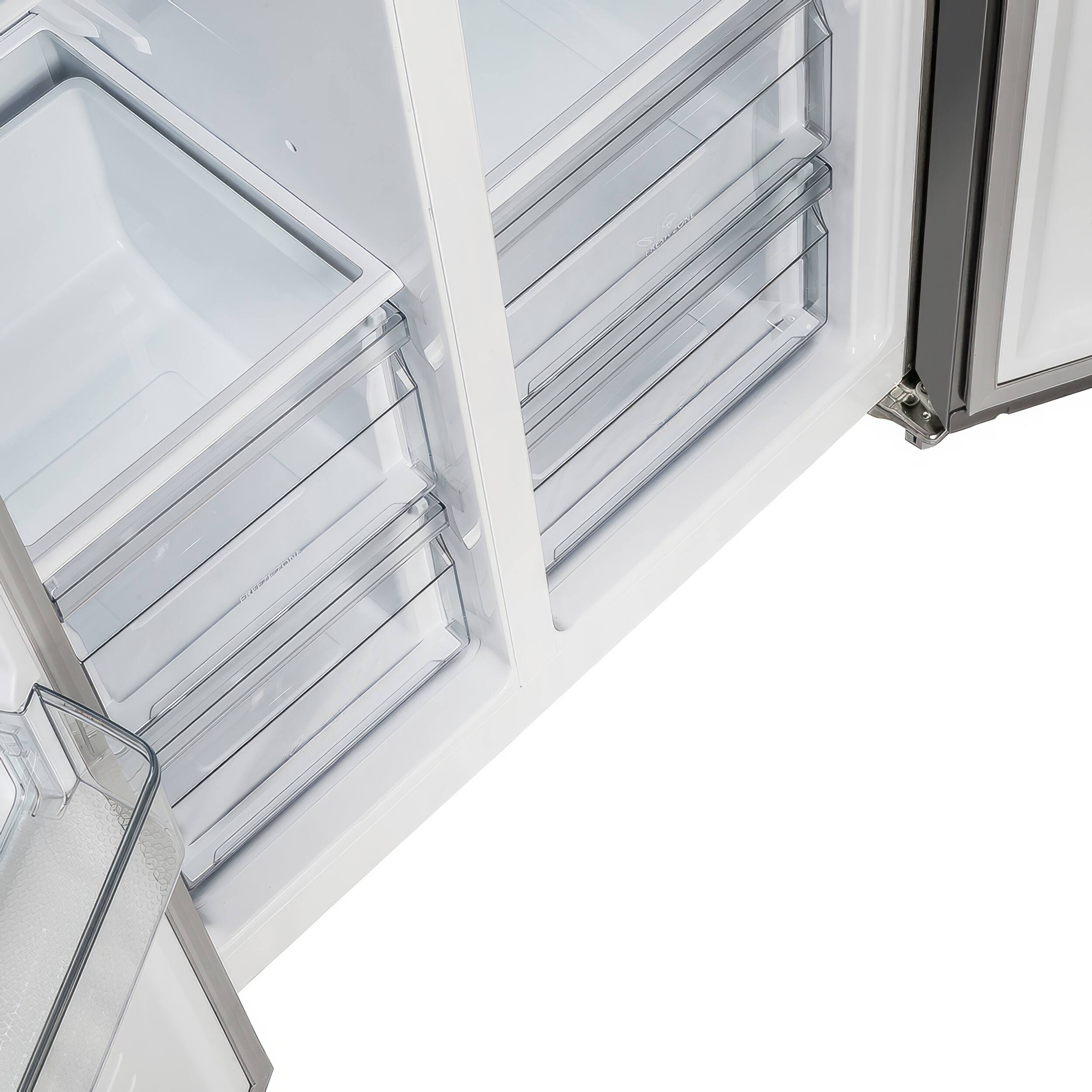 Alt View 7. Forno Appliances - Salerno 15.6 Cu. Ft. Side-by-Side Refrigerator - Stainless Steel.