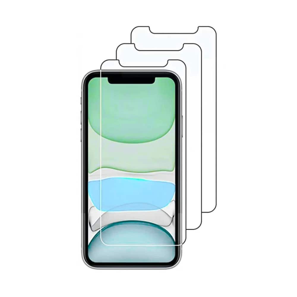 Qixxronics - 3pcs Screen Protector for iPhone 12 Pro Max, Tempered Glass Screen Protector, 3 Pack - Clear