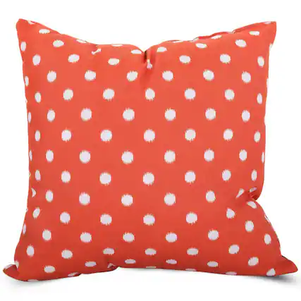 Front. Majestic Home - Pillow 24x24 Ikat Dot Orange - Orange.