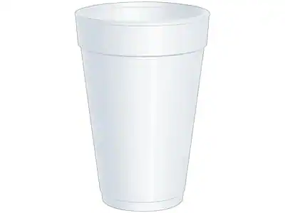 Front. Dart - J Cup Foam Hot/Cold Cups, 16 Oz., 1000/Carton - White.