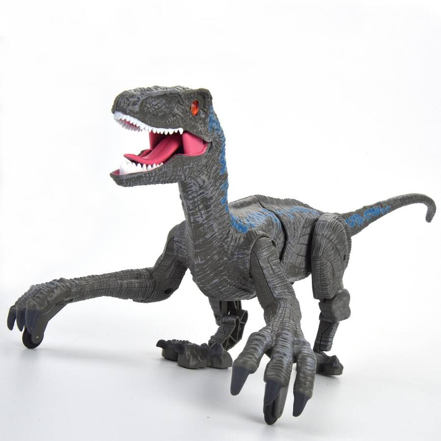 JuzToys Remote Control Dinosaur Toy, Velociraptor RC Dino Toy with 3D ...