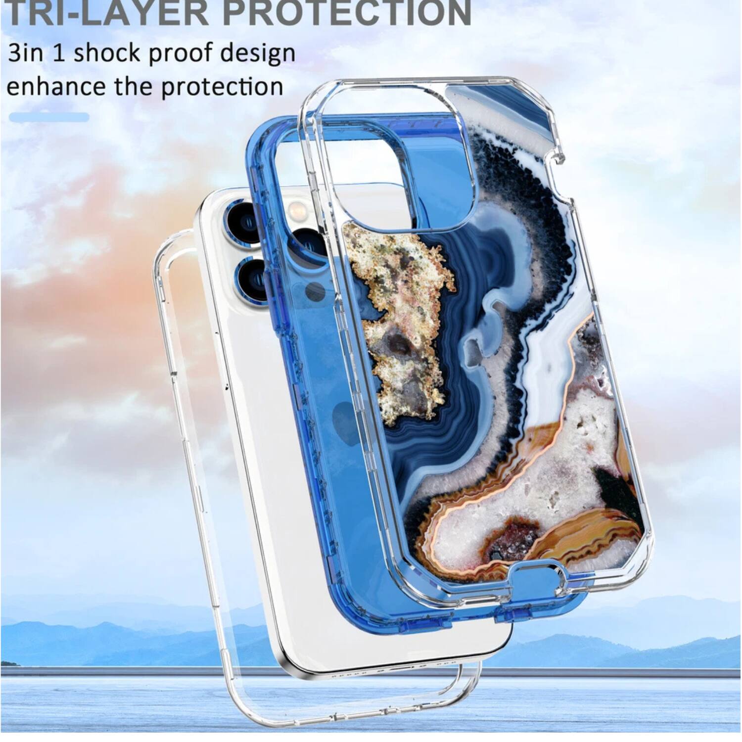 TRI-LAYER PROTECTION  
3in 1 shock proof design  
enhance the protection