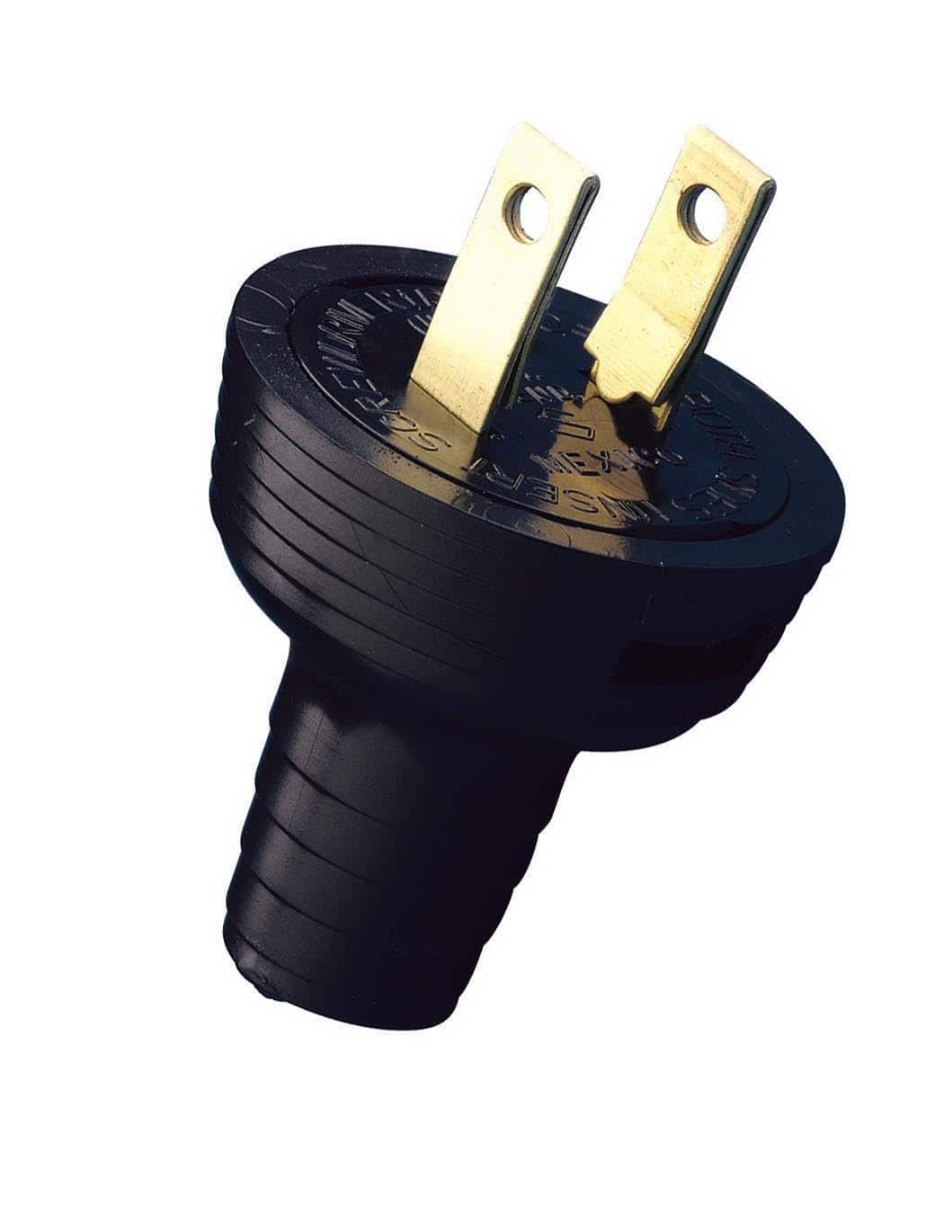Leviton - Residential Vinyl Straight Blade Plug 1-15P 18-14 AWG 2 Pole 2 Wire - Black price history on PriceWatchPro