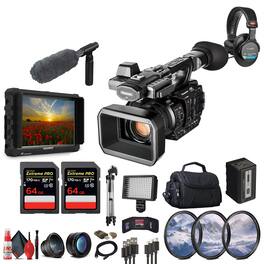 Panasonic - AG-X20ED / HC-X20 4K Professional Compact Camcorder with Rich Connectivity + 4K Monitor + More